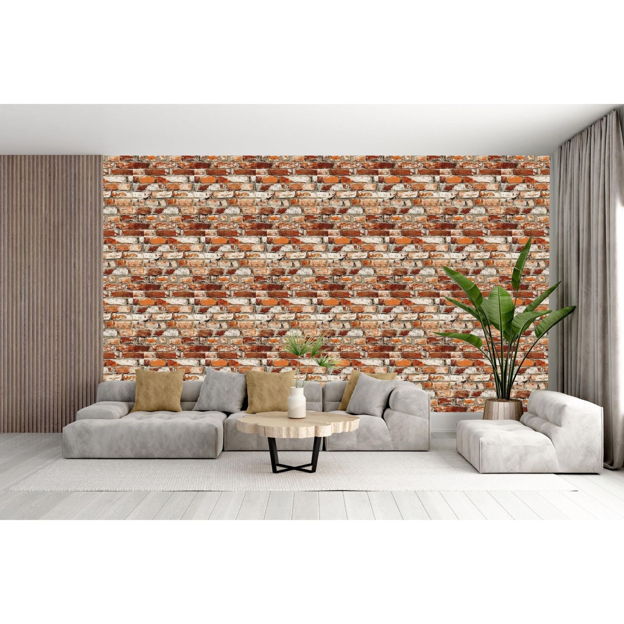 Panou Decorativ Autoadeziv AT Performance®, Model Piatra Roșie, 70x77 cm, Polistiren, Ușor de Montat, Design Mat